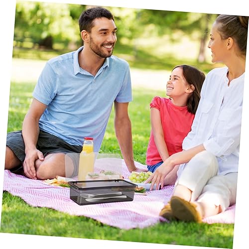 Miniatura 3 de Kichvoe Bandeja organizadora de cajones de cocina con tapa y escurridor, bandeja de plástico para cubiertos de cocina, contenedor de almacenamiento