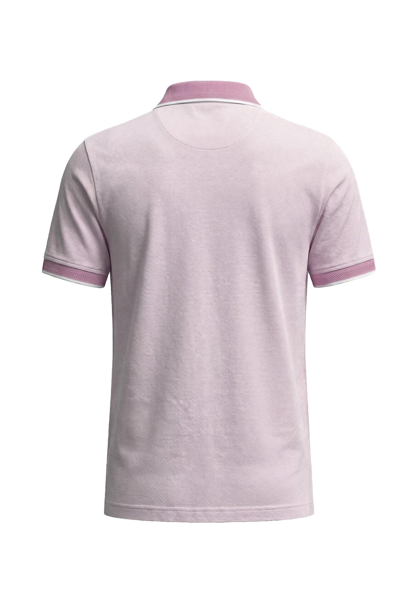 FYNCH-HATTON Poloshirt aus Baumwolle mit Strukturmuster und Kontrastkragen