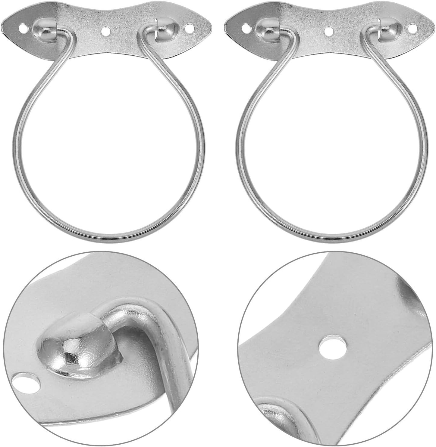 2pcs Iron Circle Pull Handles for Wooden Box Cabinet