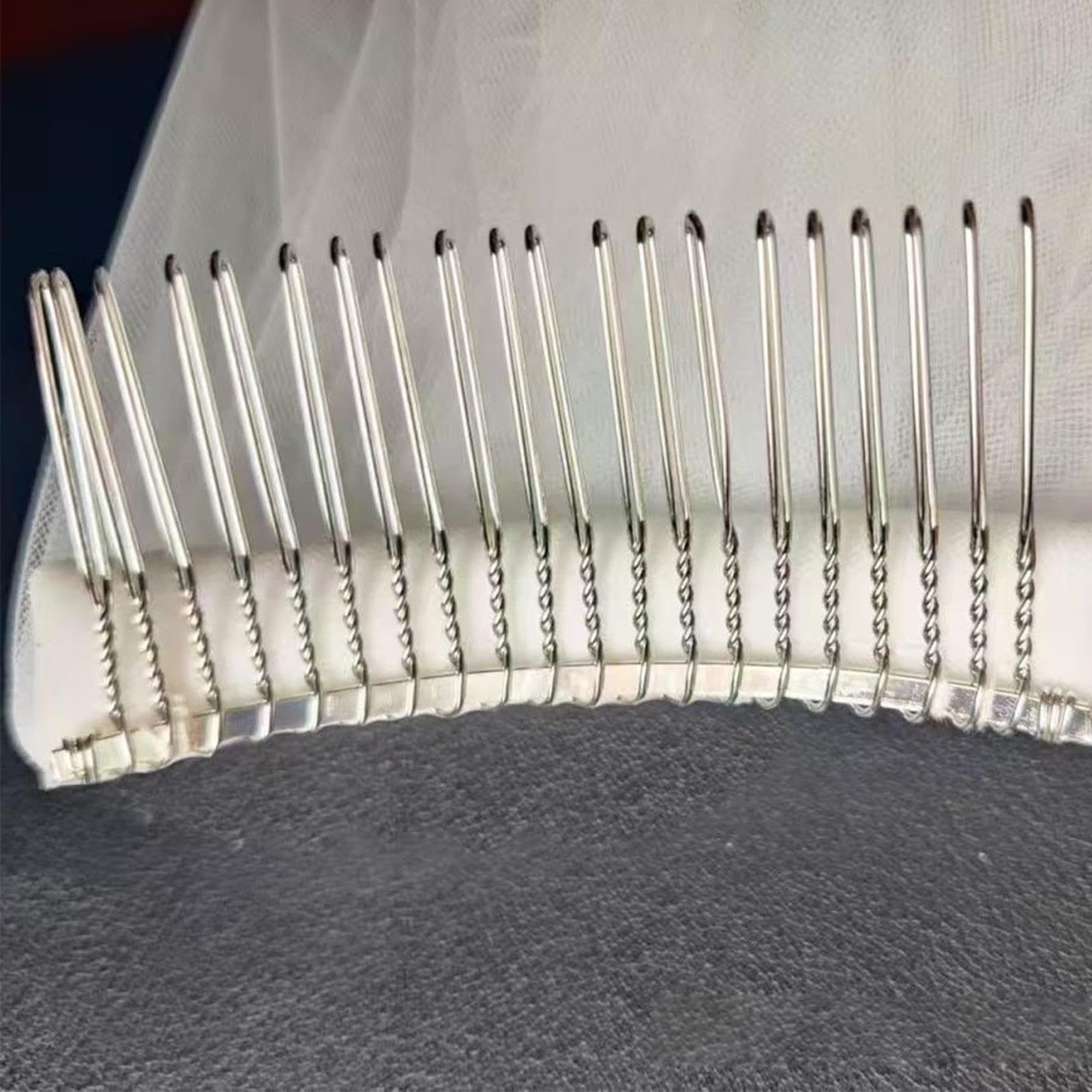 Velo da Sposa in Stile Chiesa con Bordo in Pizzo, Accessorio per Matrimonio, Lungo 300 Cm, con Pettine per Capelli, Adatto A Spose E Ragazze(White)
