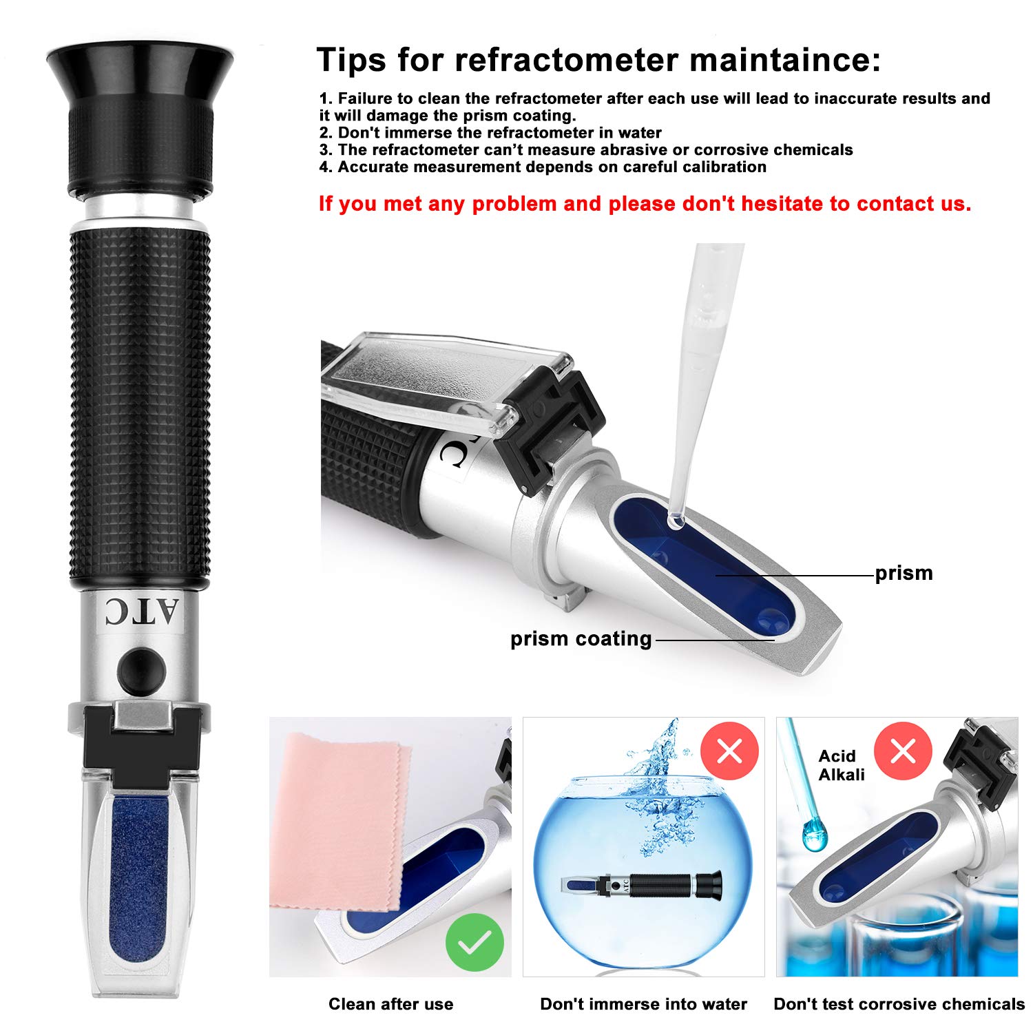 RZ Aquariums Salinity Refractometer for Seawater Marine FishKeeping