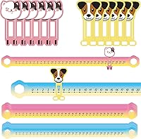 Vista 1 de 12 líneas numéricas para estudiantes, deslizan y aprenden números enteros positivos, líneas numéricas de 21 x 3 pulgadas, línea de números se centra