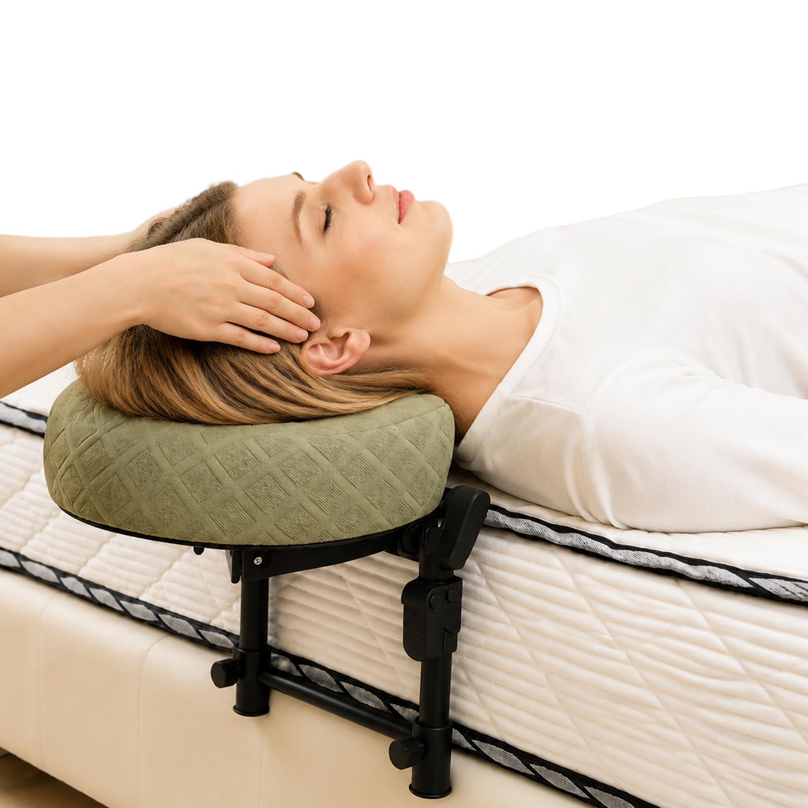 Poggiatesta massaggiante regolabile per letto, cuscino facciale in schiuma di memoria, supporto viso multifunzione per massaggio, riposo post operatorio per occhi, cuscino U traspirante