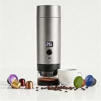 Máquina de Café Expresso Portátil Cápsula Cafeteira Elétrica Automática, Recarregável USB-C para Cápsulas Nespresso e Dolce Gusto e Café Coado Pó