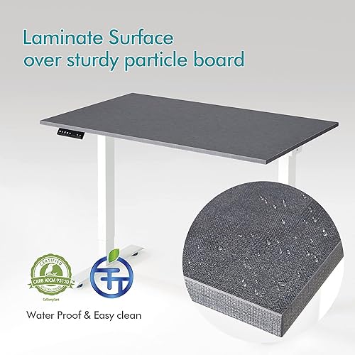 Miniatura 4 de Kaboon Mesa universal de 40 x 18 pulgadas, mesa sólida de melamina de una pieza, escritorio doble en L, escritorio flotante para bricolaje, encimera