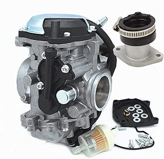 New Carburetor & Intake Manifold For Yamaha Bear Tracker 250 YFM250 199-2004 Big Bear 350 YFM350 - coolthings.us