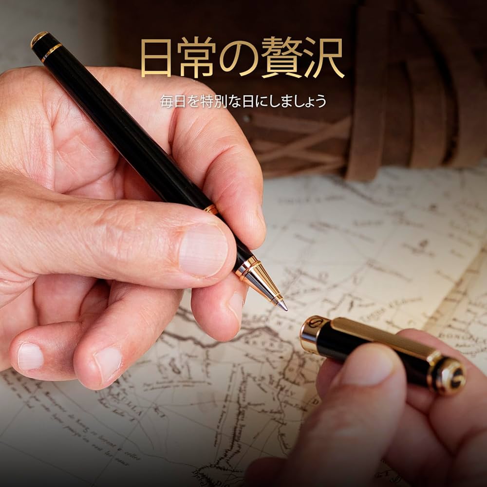匿名配送　Scriveiner ローラーボールペン 最高級 24金 仕上げ Amazon | Scriveiner ローラーボールペン 最高級 24金 仕上げ