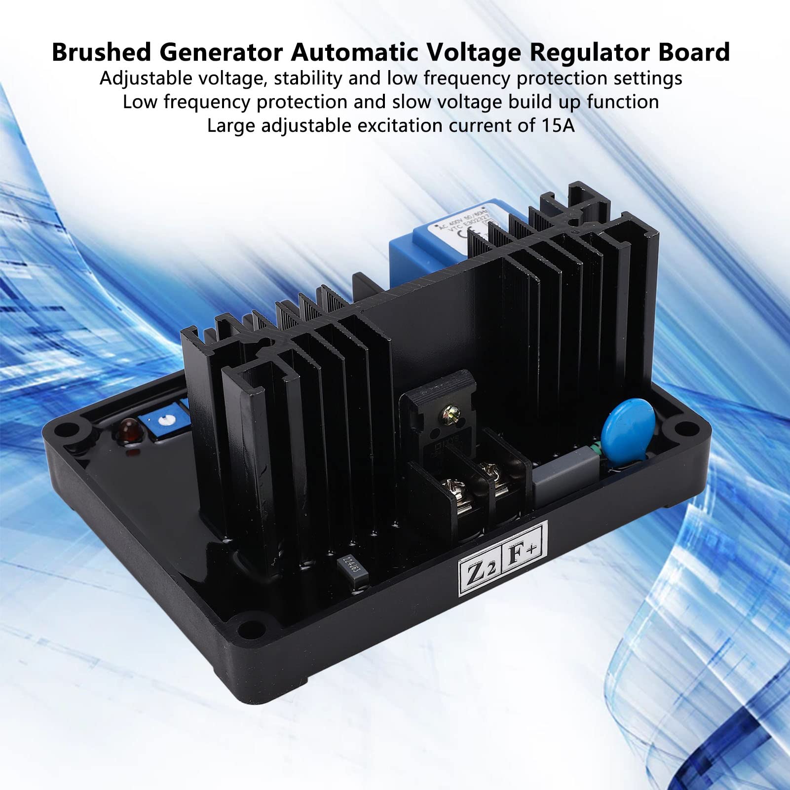 Generador cepillado Regulador de voltaje automático Módulo AVR 400VAC para excitación de compuesto de fase 75kW-300kW