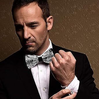 Pre-tied Bow Tie Adjustable Bowtie for Men Party Wedding