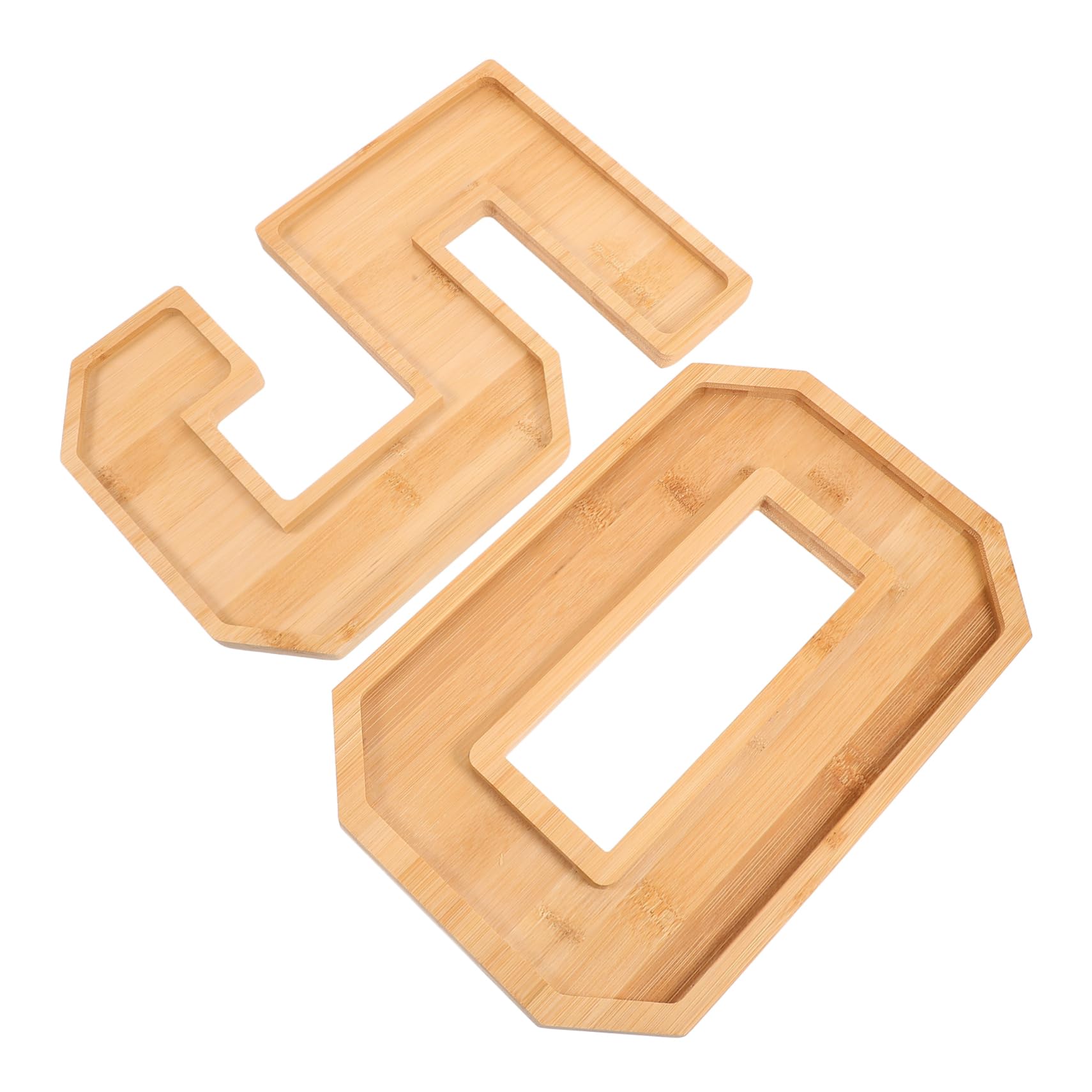 Plateau de charcuterie numéroté 50 en bois pour buffet