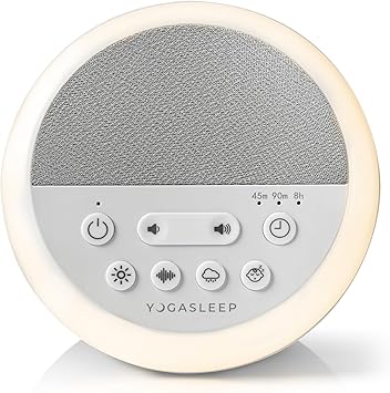 Yogasleep Nod White Noise Sound Machine, With Soft Night Light & Sleep Timer, 20 Sound Options Including Lullabies, Nature & Pink Noise, Sleep Aid For Baby & Adults, Noise Canceling For Of...
