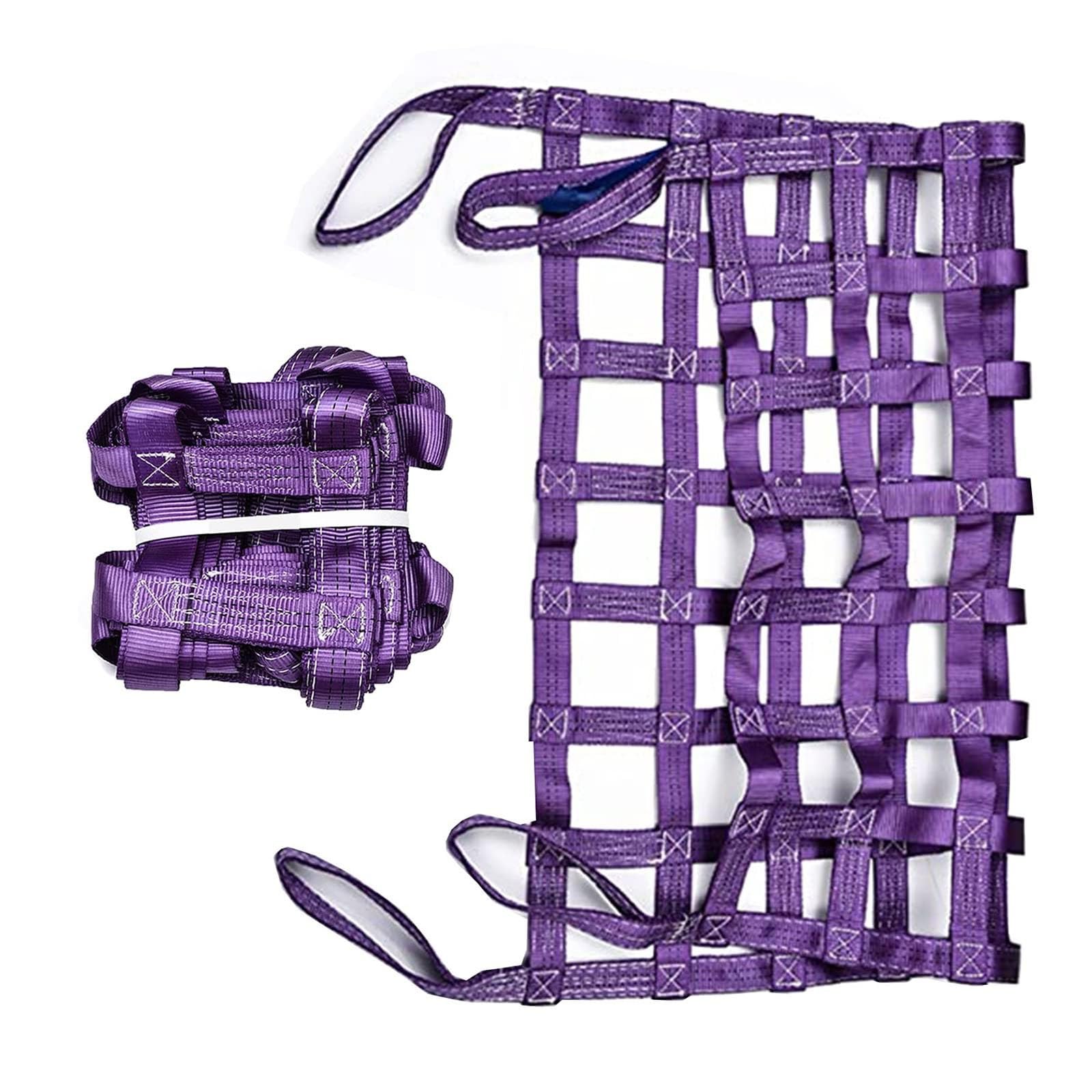 Hebenetzriemen - Flaches Nylonnetz, Kran-Paletten-Frachtnetz, Baustellen-Hebenetz, Robuste Lasttragende Materialtransportgurte, Anpassbar, Reißfeste Werkzeuge Für Den Frachtumschlag ( Size : 2 X 2M/Me