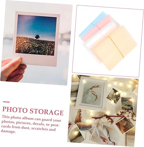 Miniatura 7 de Abaodam 4pcs Photo Album Photo Collect Book Picture Book for Photos Instant Photo Book Small Picture Album Portfolio Artwork Folder Cards Album Book