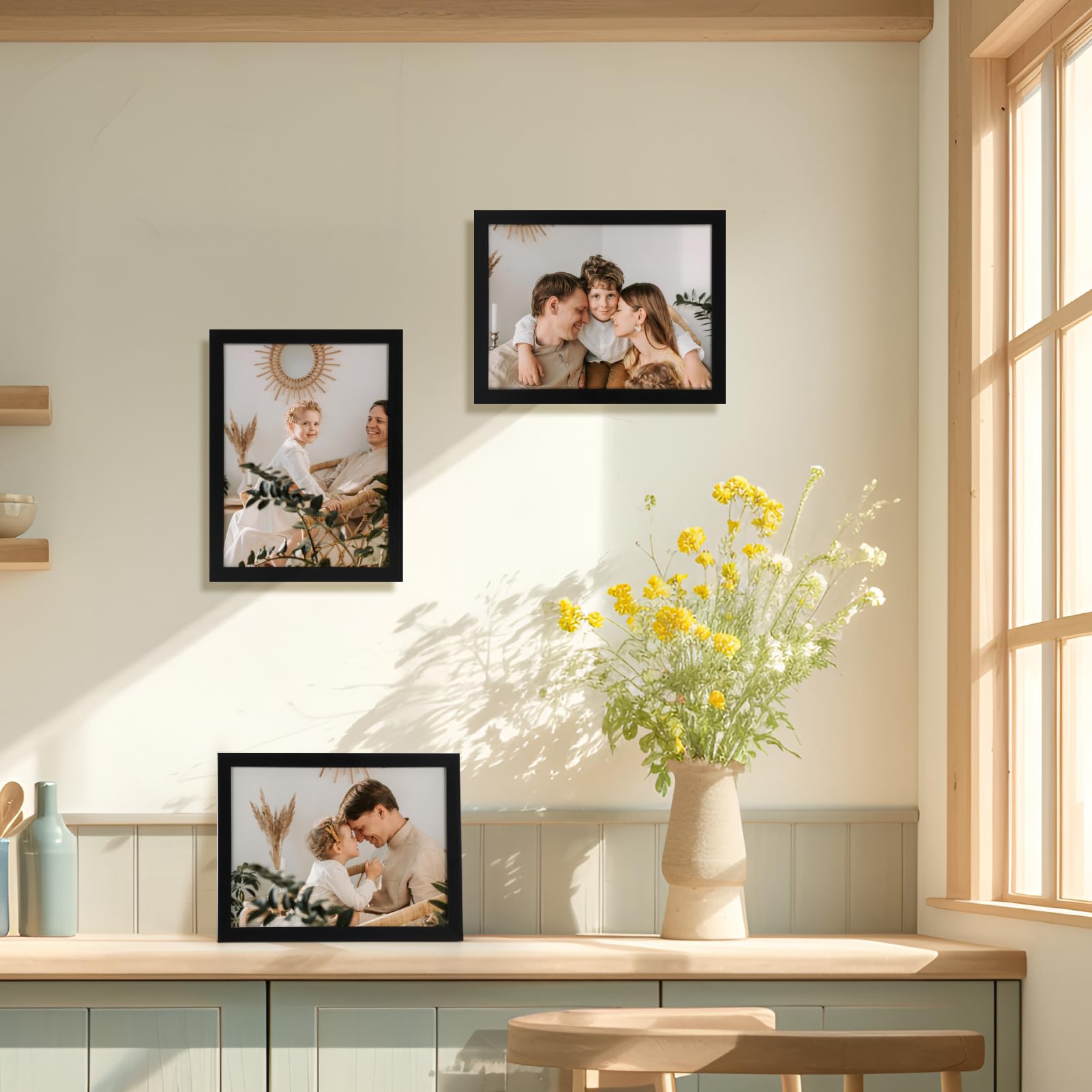 Giftgarden Lot de 7 cadres photo A4 noirs pour bureau ou mur de documents, certificats, affiches et œuvres d'art Giftgarden Lot de 7 cadres photo A4 noirs pour bureau ou mur de documents, certificats, affiches et œuvres d'art