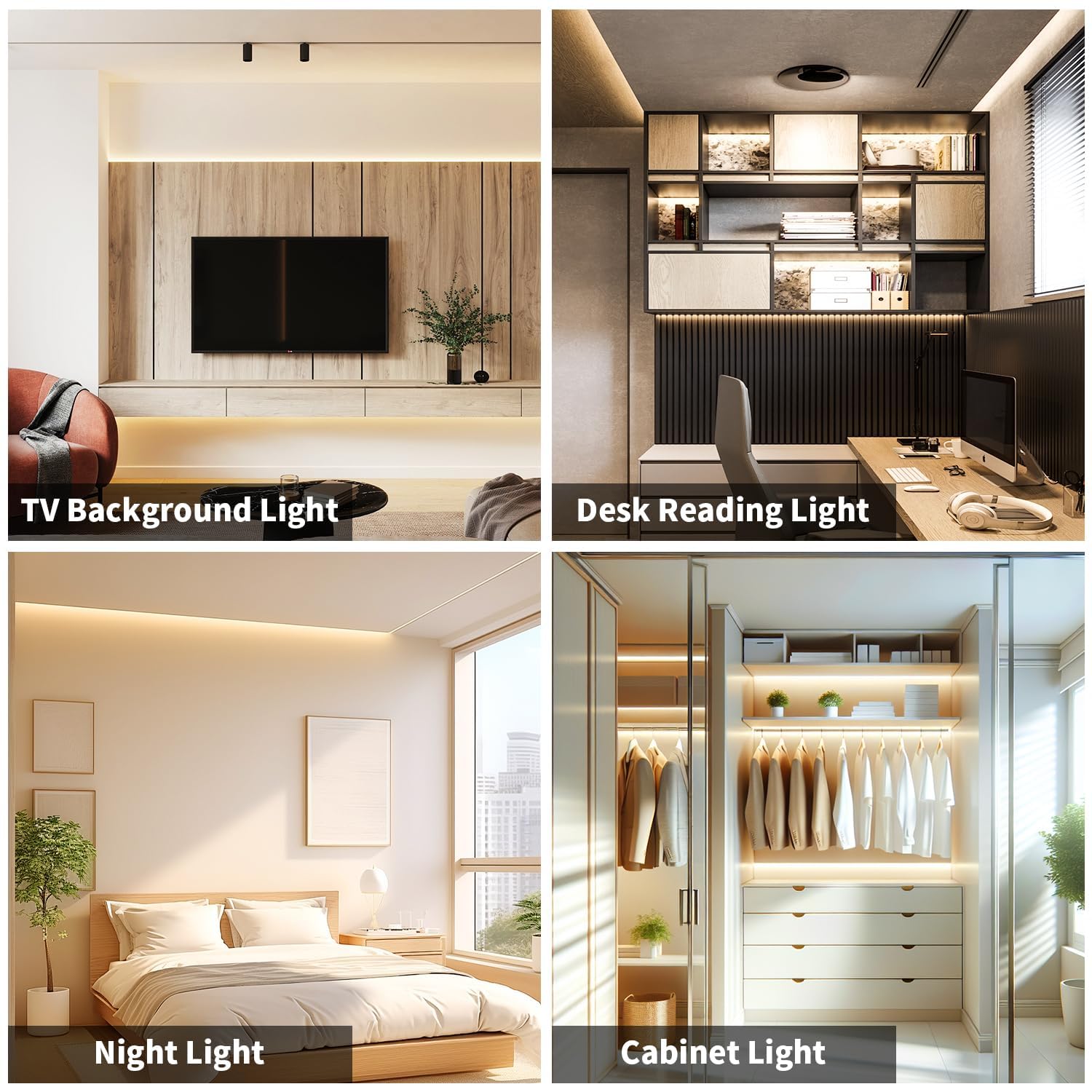 24V COB LED Strip Warmweiß, 10M LED Streifen Dimmbar CRI93+ | Breite 8mm Flexibel Schneidbar LED Strip Light für TV Hintergrundbeleuchtung Küche Schlafzimmer Deko (mit Netzteil)
