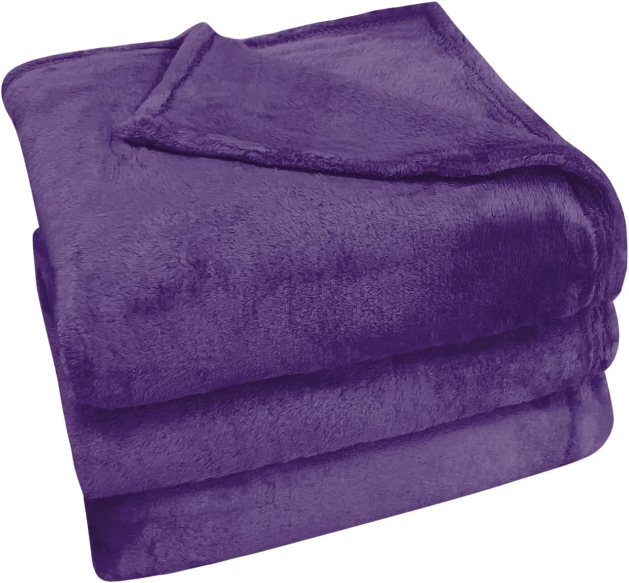 Flannel Fleece Blanket Throw Purple Home Blanket,Fluffy Blanket Warm Bed Throws for Sofa and Pet,Exquisite Comfortable Purple Flannel Fleece Blanket 230(90”) x230(90”) cm