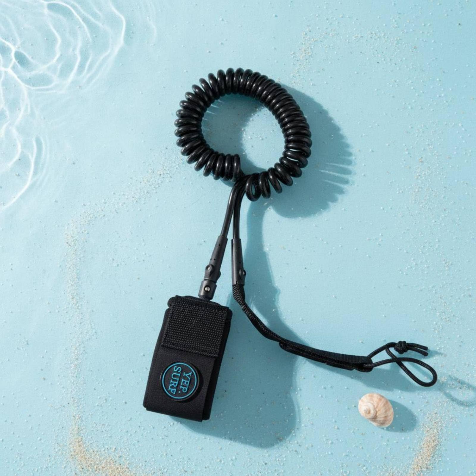 Surfboard Leash Surf Leash Leine Sicherheitsleine Fußschlaufe mit Gepolsterter Manschette Und Edelstahl Drehverbinder aus TPU für Surfen Boardsport Gewässer 9ft