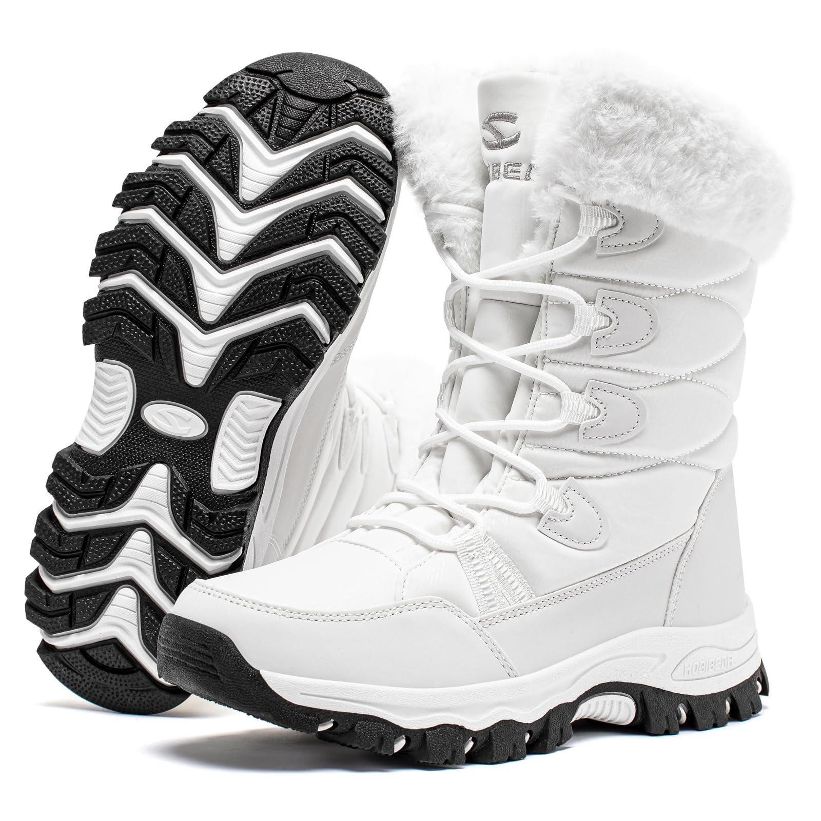 CLYCTIP Warm Gefüttert Winterschuhe Damen Schneestiefel Wasserdicht Outdoor Trekking Wanderschuhe Gr. 37-42