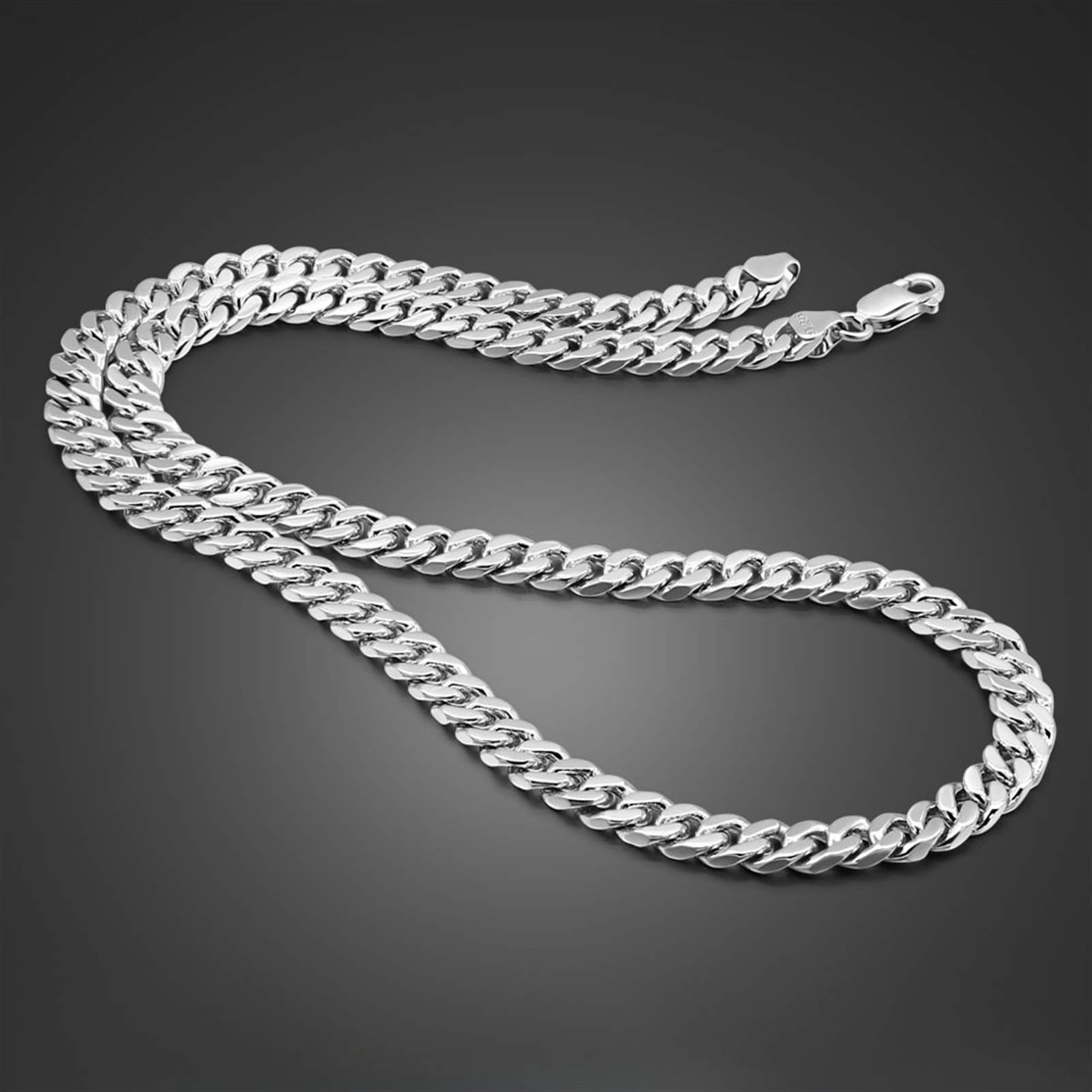 Collier Chaine Homme Herrenhalsketten 925 Sterling Silber Herren Halskette Link Kette 6,5 mm 20-24 In Mann Fine Schmuck Geschenk