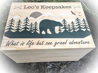 Great Adventure Keepsakes Memory Box Gift Personalised Travel Memories Explorer Scouts (36cm)