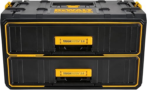 DEWALT ToughSystem Caja de herramientas, 2.0 con dos cajones, 21.8 pulgadas (DWST08320)
