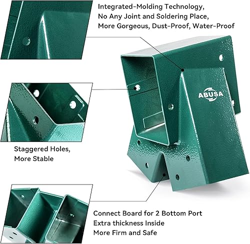 Miniatura 2 de Juego de columpios resistentes que incluyen 2 soportes de columpio verdes con marco en A y 4 ganchos para columpios para equipos de juegos de