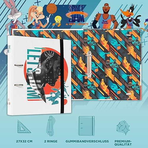 Miniatura 2 de Carpeta oficial de 2 anillos Space Jam – Carpeta de anillos A4 – 10.6 x 12.6 pulgadas / 10.6 x 12.6 in – Carpeta de anillos A4 – Archivos A4 Carpeta