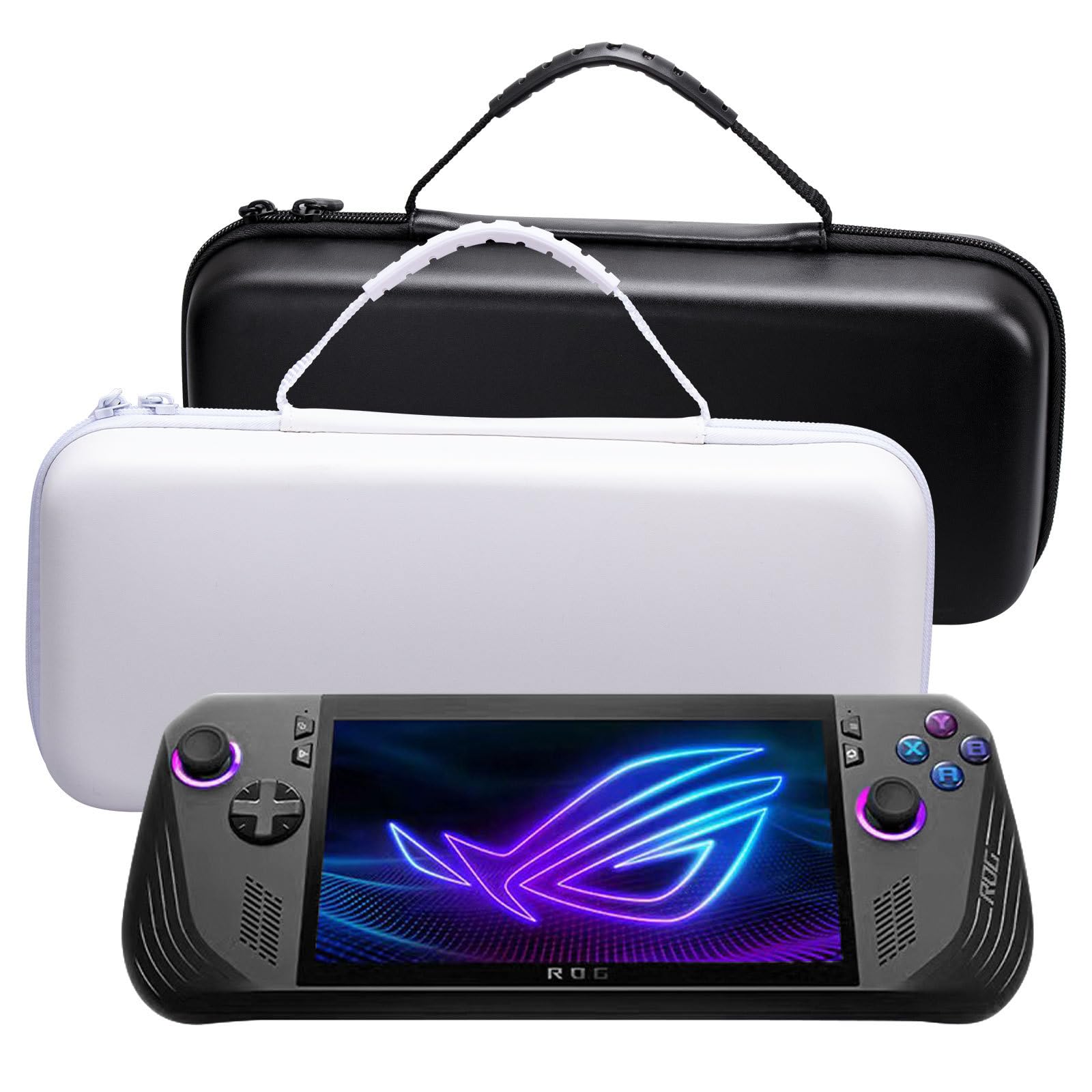 Custodia protettiva trasparente per ROG Ally palmare, copertura antiurto per console di gioco con staffa, copertura protettiva a prova di sudore per ASUS ROG Ally accessori da gioco (nero