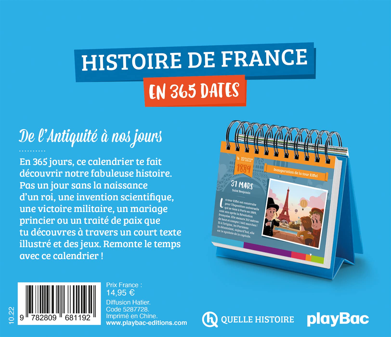 Calendrier Quelle histoire ! 365 personnages de l'histoire de France