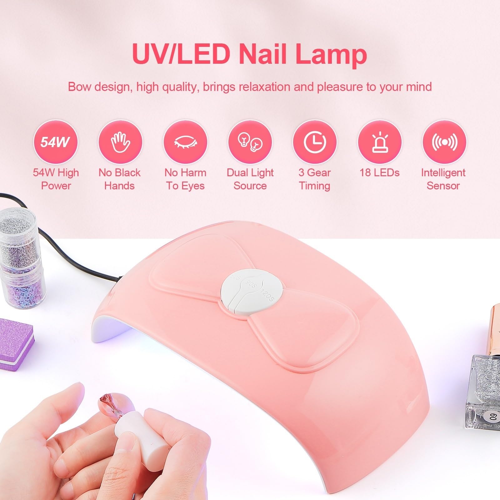 Amazon.co.jp: 新型 ジェルネイル ライト LED＆UVネイルランプ 88W