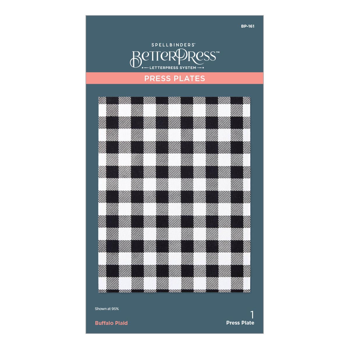 Spellbinders BP-161 Buffalo Plaid Press Plate Press Plate from The Cheers to You Collection