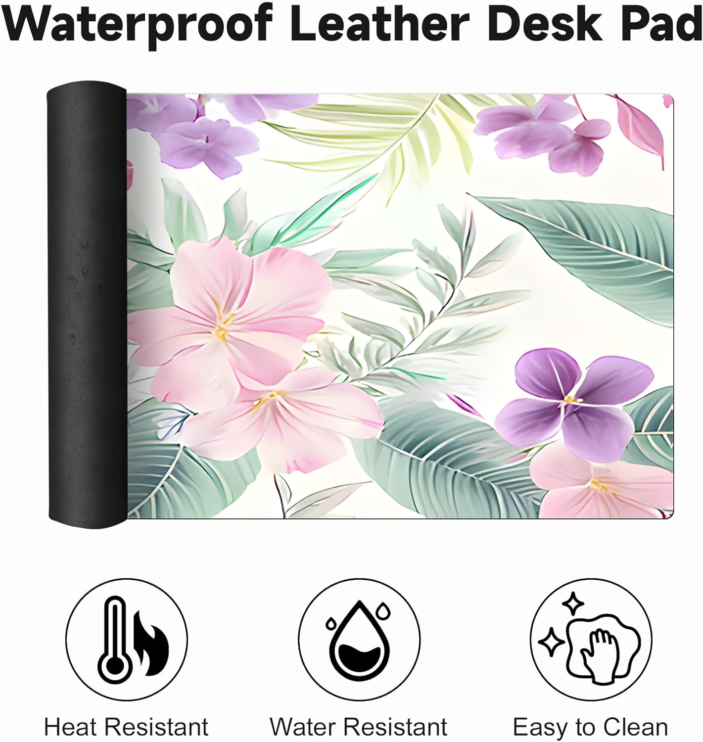 Large Gaming Mouse Pad (31.5"x11.8") - XXL PU Leather Waterproof Desk Mat with Non-Slip Rubber Base for Keyboard, PC & Office - Image 3