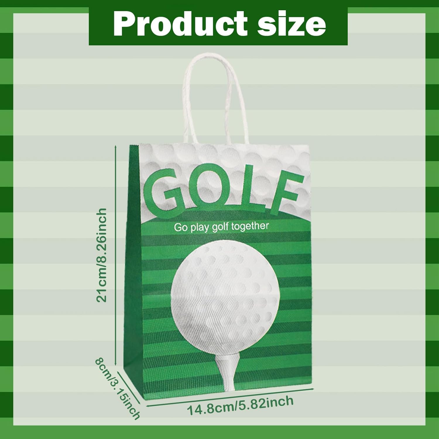 Hikio 30 PCS Golf Gift Bags Golf Paper Bags with Handles Decorations for Golf Theme Party Birthday Party Baby Shower - Image 2