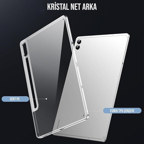 Samsung Tablet Case Transparent Silicone Back Cover from Babylon (Tab S9 FE Plus X510 /Tab S9 Plus X810)