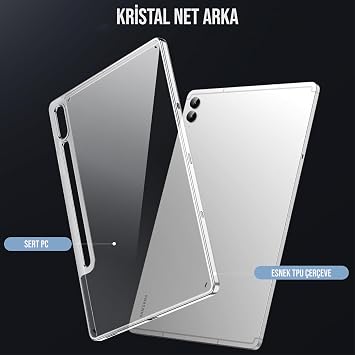 Samsung Tablet Case Transparent Silicone Back Cover from Babylon (Tab S9 FE Plus X510 /Tab S9 Plus X810)