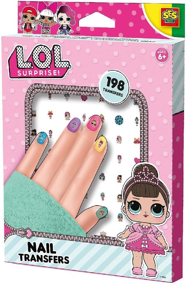 SES Creative 14193 L.O.L. Surprise L.O.L. Nail transfers, Bunte Aufkleber