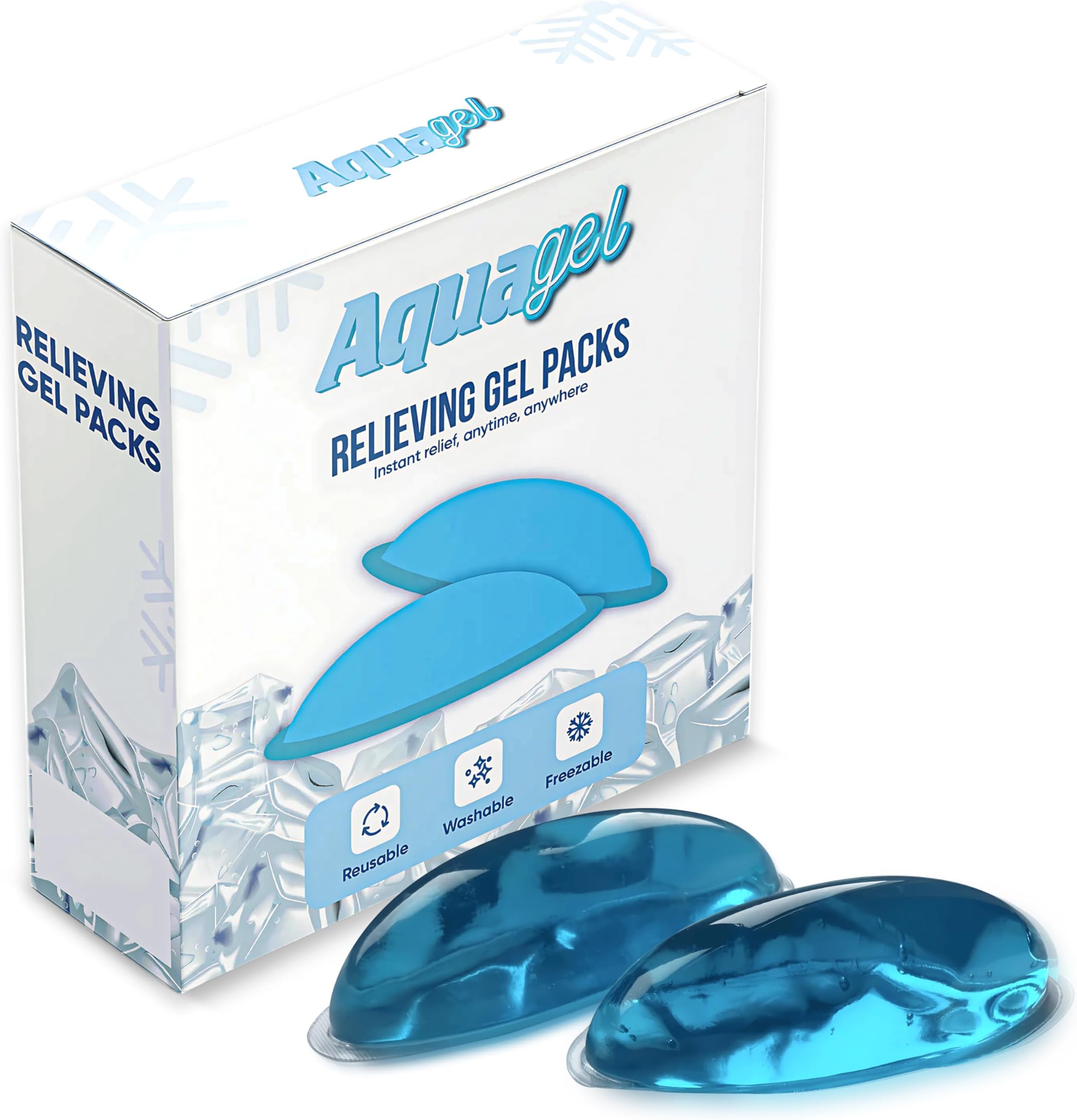 Aquagel Hemorrhoid Cooling Gel Pack with Aquagel Technology - Discreetly Packaged Relief for Hemorrhoids and Painful Swelling
