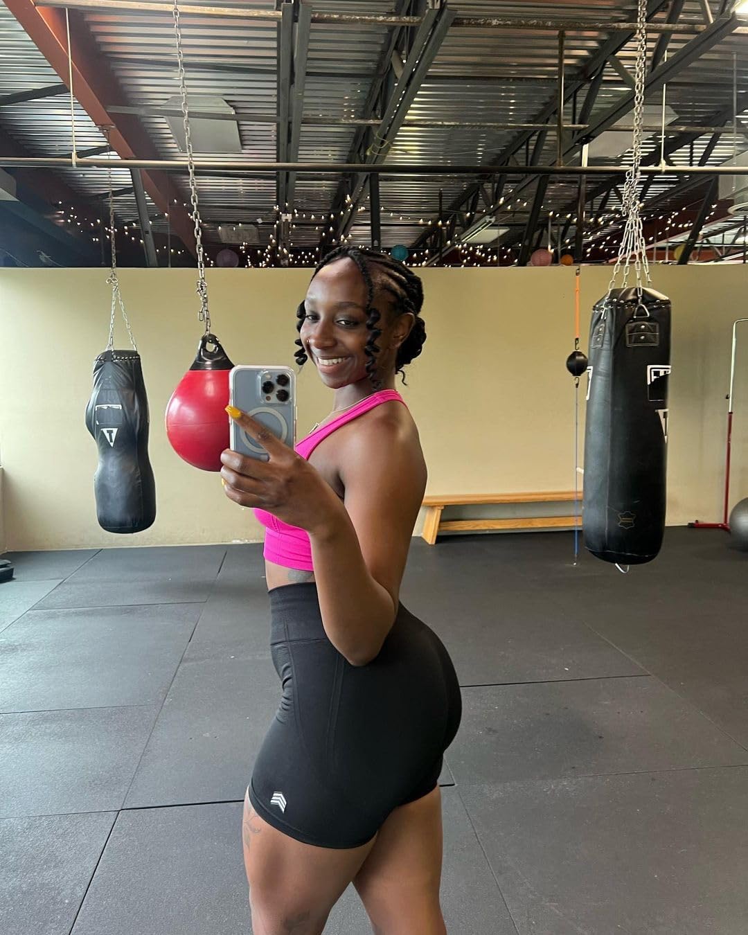 Easy Collection Women Effortless Seamless Shorts Workout Scrunch Shorts - Image 2