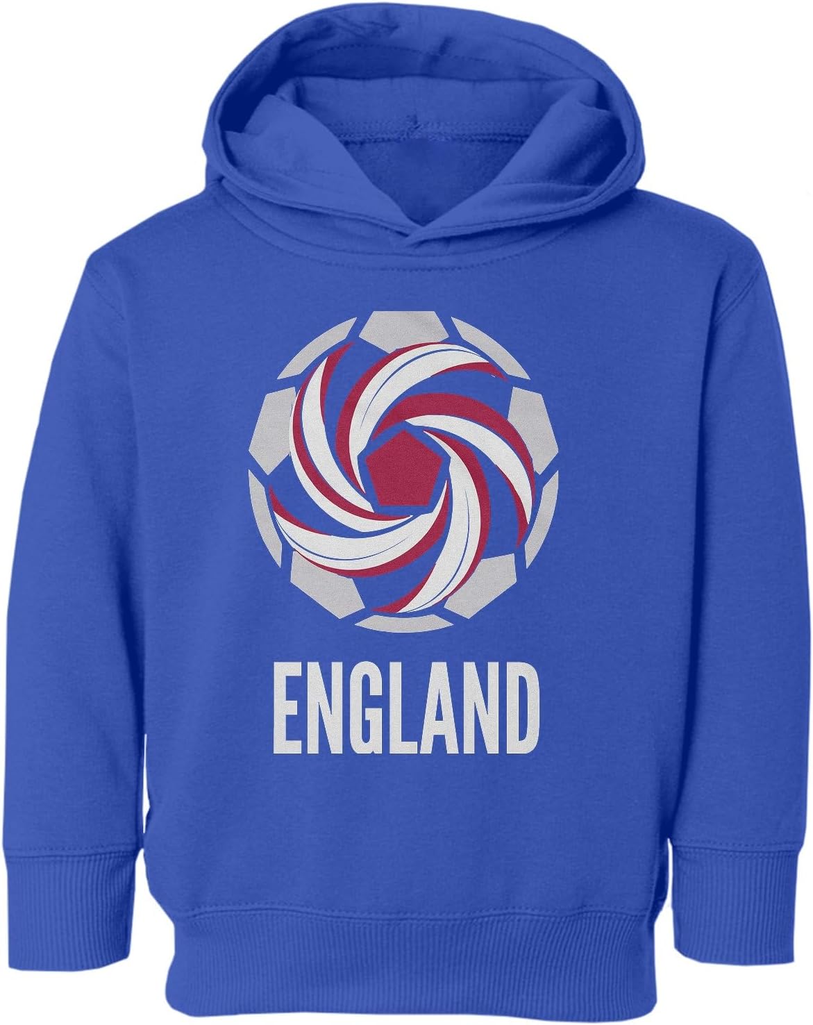England Soccer Ball Fan Graphic 2026 Support Toddler Hooded Sweatshirt