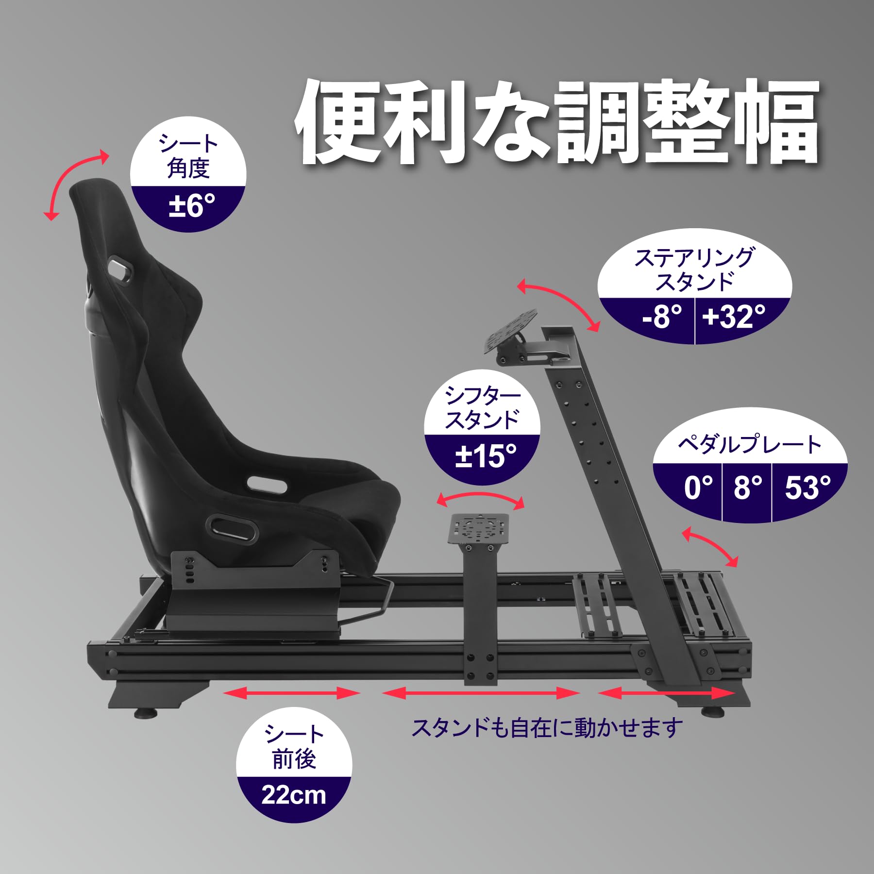 Amazon.co.jp: DELE DRS-2 レーシングコックピット シムレーシング