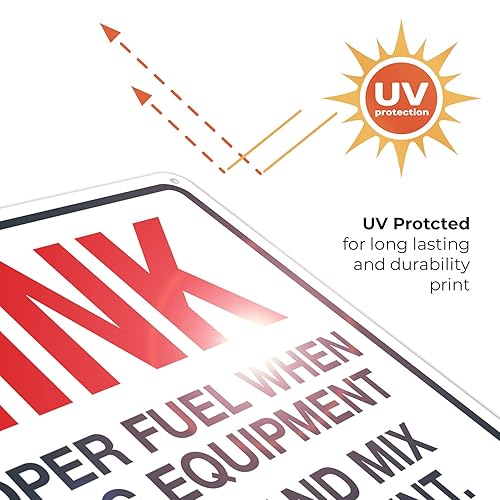 Miniatura 58 de Think When Refueling Equipment to Use Proper Fuel Gas Diesel and Mix Sign, 24x30 Inches, 3M EGP Reflective .080 Aluminum, Fade Resistant, Made in USA