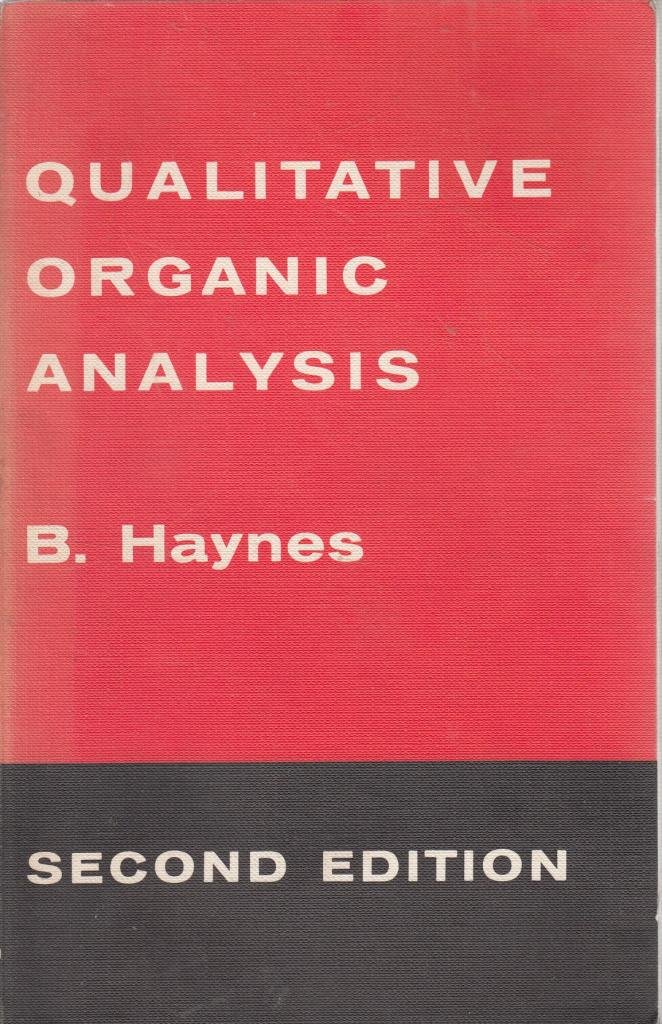 Buy Qualitative Organic Analysis — BookShops.in