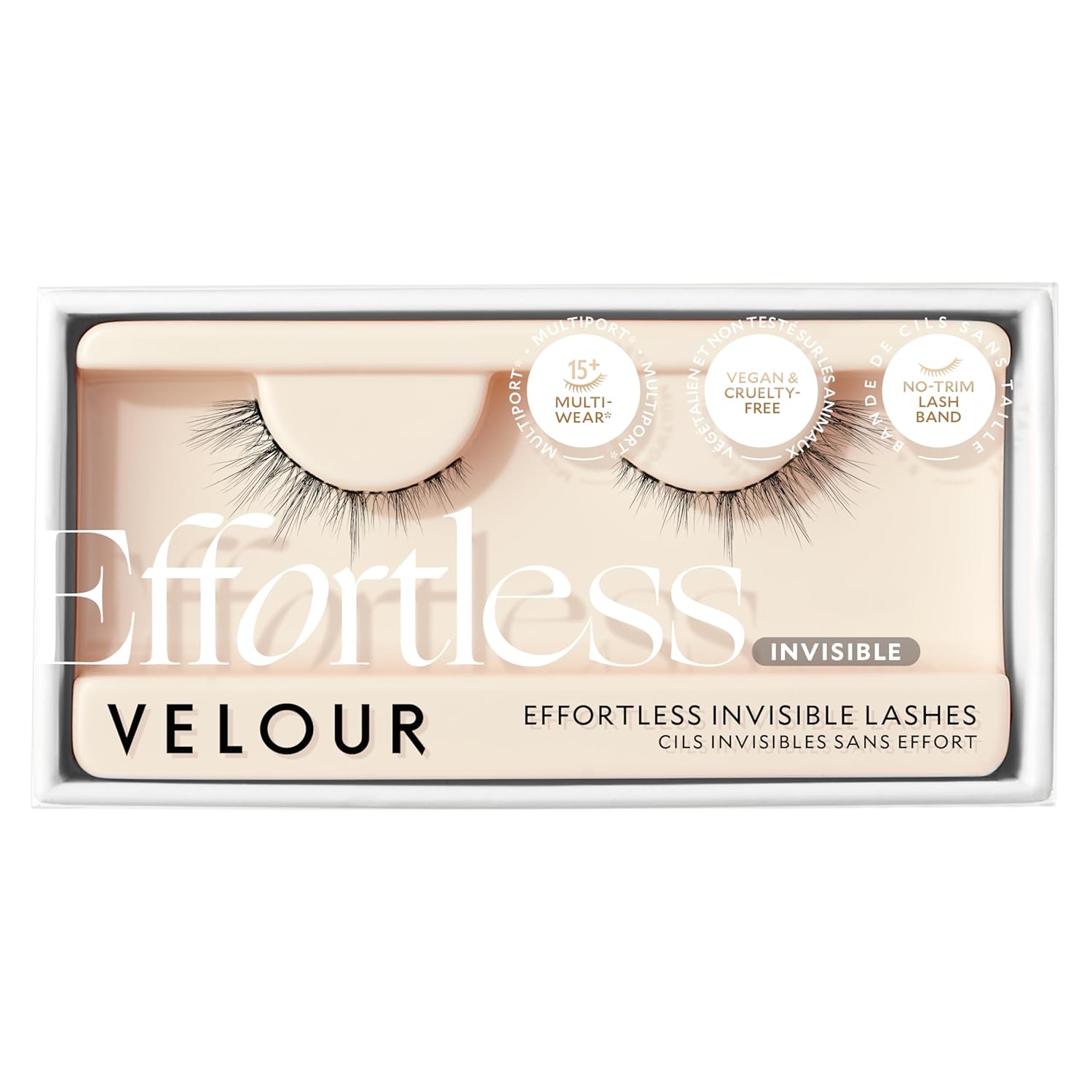 Velour Effortless Invisible Lashes, Lash Extension Look, Natural Looking False Eyelashes, Reusable Fake Lashes, Fluffy & Lightweight No Trim Eyelashes, Vegan, Glue not included (In the Nude) Velour Effortless Invisible Lashes, Lash Extension Look, Natural Looking False Eyelashes, Reusable Fake Lashes, Fluffy & Lightweight No Trim Eyelashes, Vegan, Glue not included (In the Nude)