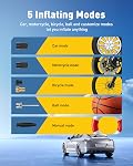 AUXITO Tire Inflator Portable Air Compressor 150PSI Air Pump for Car Tires, Cordless Tire Pump with Digital Pressure Gauge, Emergency LED Light for Car, Bike, Motorcycle, Ball