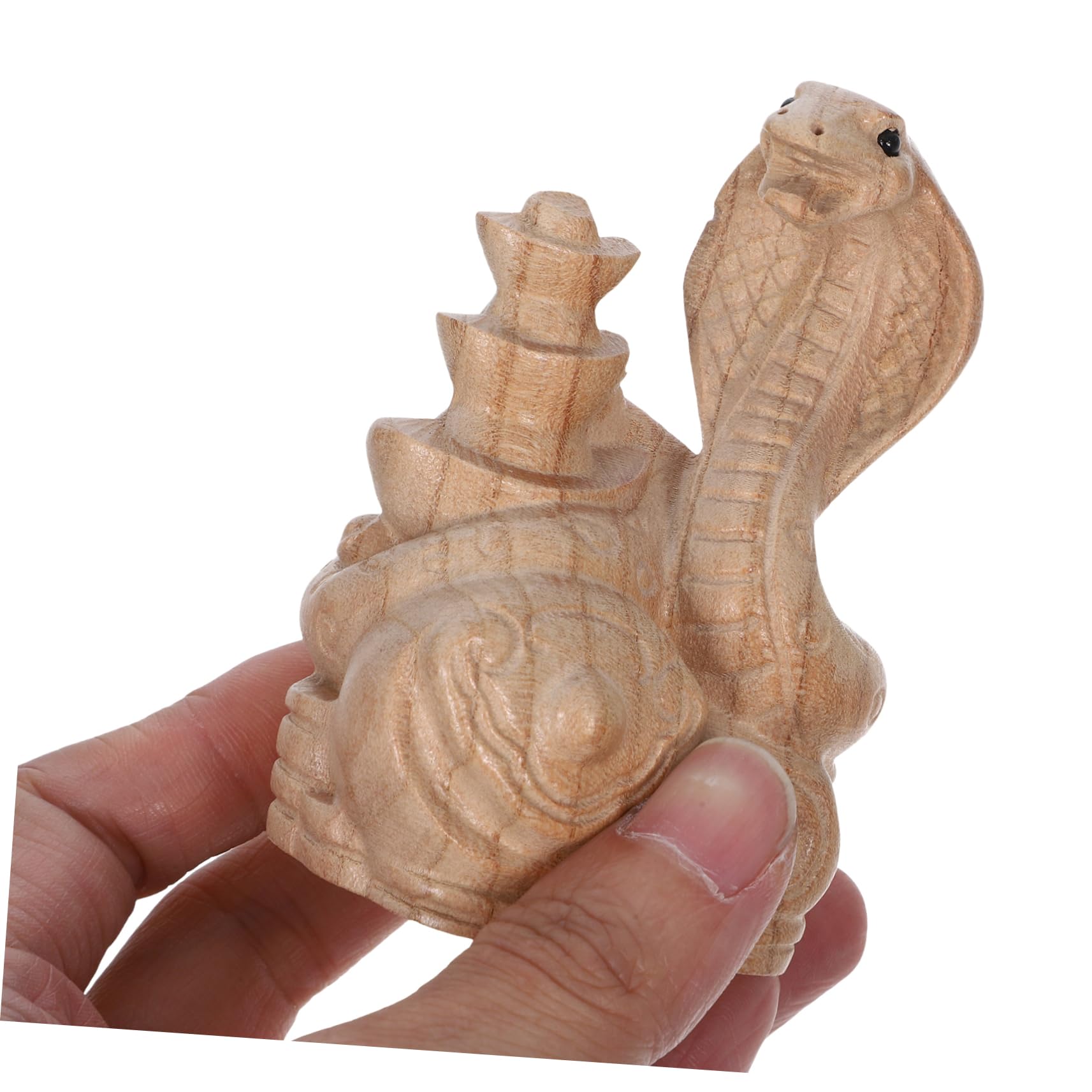 PRETYZOOM 3St Schlangen-Ornamente aus Pfirsichholz Schlangenstatue Holzdekoration chinesisches Tierkreiszeichen Schlangenfigur für das Neue Jahr gefälschte Gartenschlangen Mahagoni