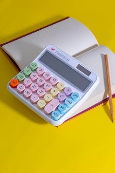 Hesap Makinesi Geni  Ve Renkli Tasar m G ne  Enerjili - BL21255 Beyaz