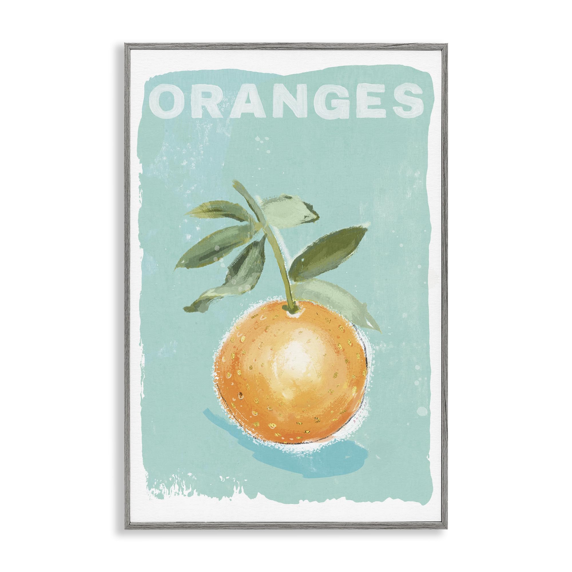 Stupell Industries Farmhouse Gray (Textured) 'Orange Twist Motif'| Framed Giclee Art