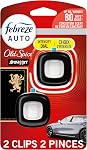 Febreze AUTO Air Freshener, Odor-Fighting Automotive Vent Clip, Scented Car Accessories, Long Lasting for Strong Odors, Old Spice Swagger, 2 Count
