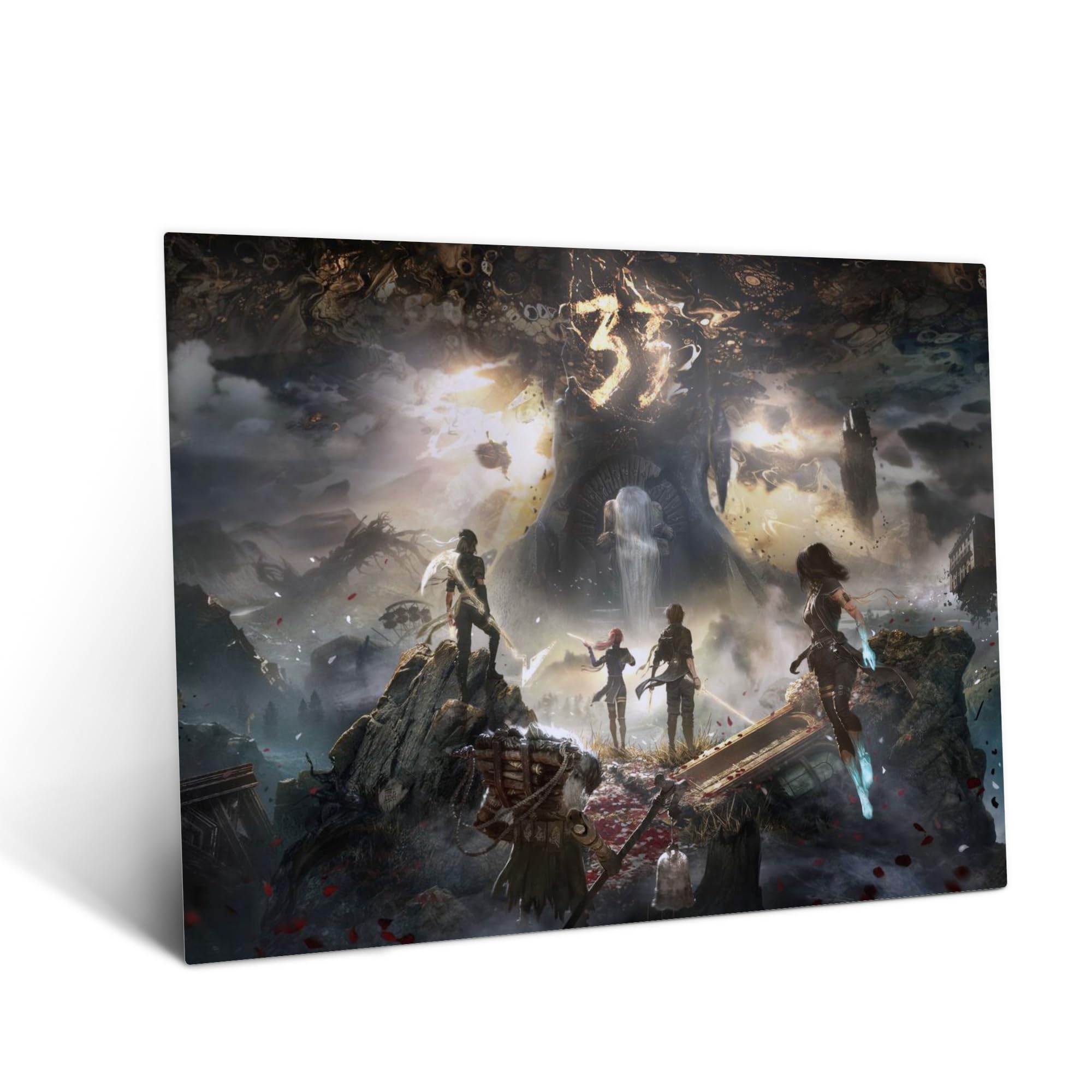 Displate Offiziell Clair Obscur: Expedition 33 MetallPoster - Heroes' Fates - Magnetische Befestigung Inklusive - Lizenziert Bilder Poster 45 cm x 32 cm