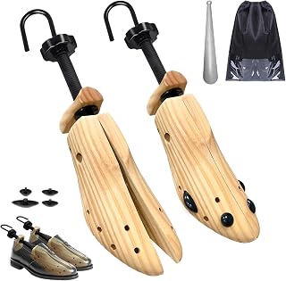 Wooden Shoe Stretcher Women Men, Professional 4-Way Wooden Shoe Tree Stretch Length Width for Wide Feet